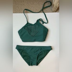 Xhilaration green bathing suit size 0